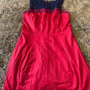 Vintage Tommy Hilfiger red & navy tank dress, size 10